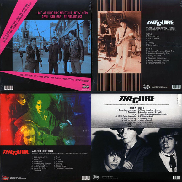 The Cure Vinyl Lot of 4 Live LPs Hurrah’s NY Amsterdam Sydney Birmingham Limited - Picture 2 of 10